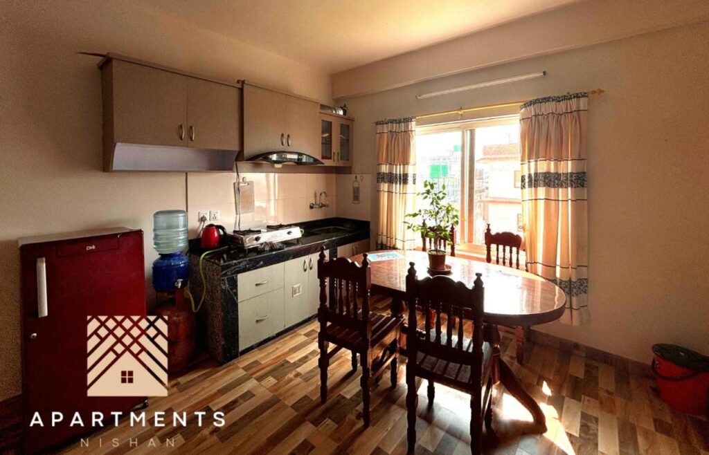 Nishan Apartments - Kitchen with dining area